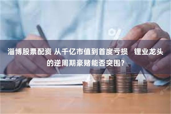 淄博股票配资 从千亿市值到首度亏损   锂业龙头的逆周期豪赌能否突围？