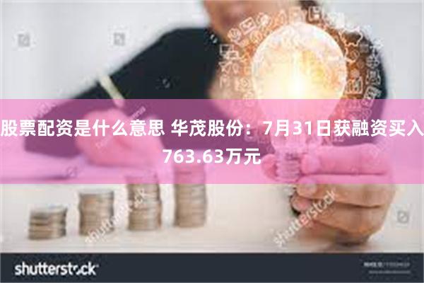 股票配资是什么意思 华茂股份：7月31日获融资买入763.63万元